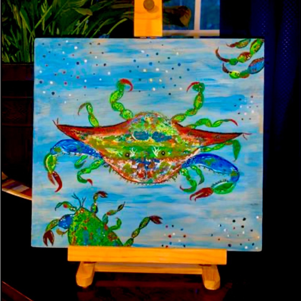 Colorful Fun Crab painting!